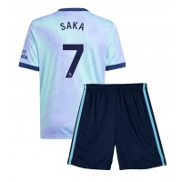 Echipament fotbal Arsenal Bukayo Saka #7 Tricou Treilea 2024-25 pentru copii maneca scurta (+ Pantaloni scurti)